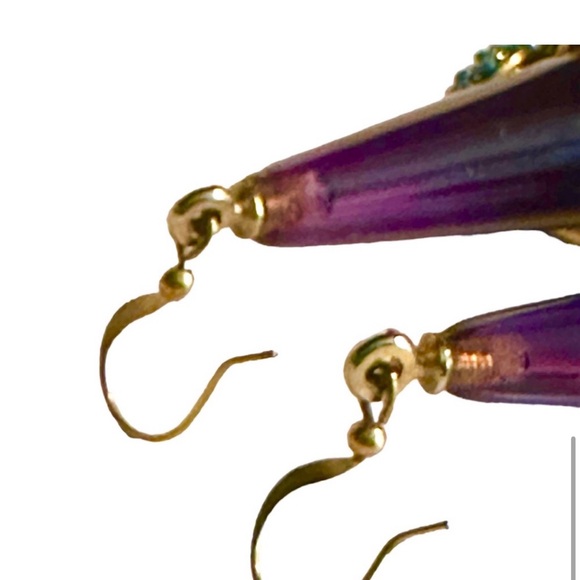 Kenneth Jay Lane Turquoise Snake Drop Earrings - Picture 6 of 6